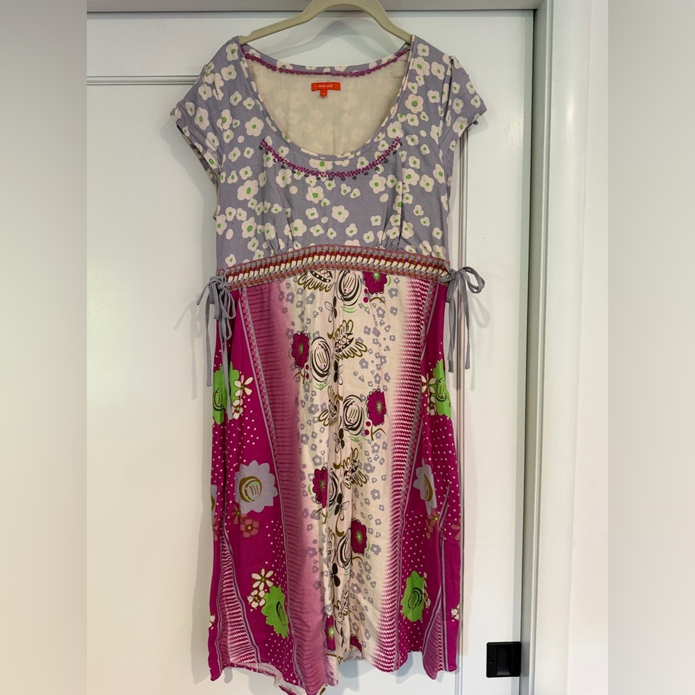 Whimsical White Stuff UK Mixed-Print Folky knee length Dress